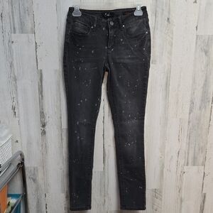 earl jeans black paint splatter skinny jeans